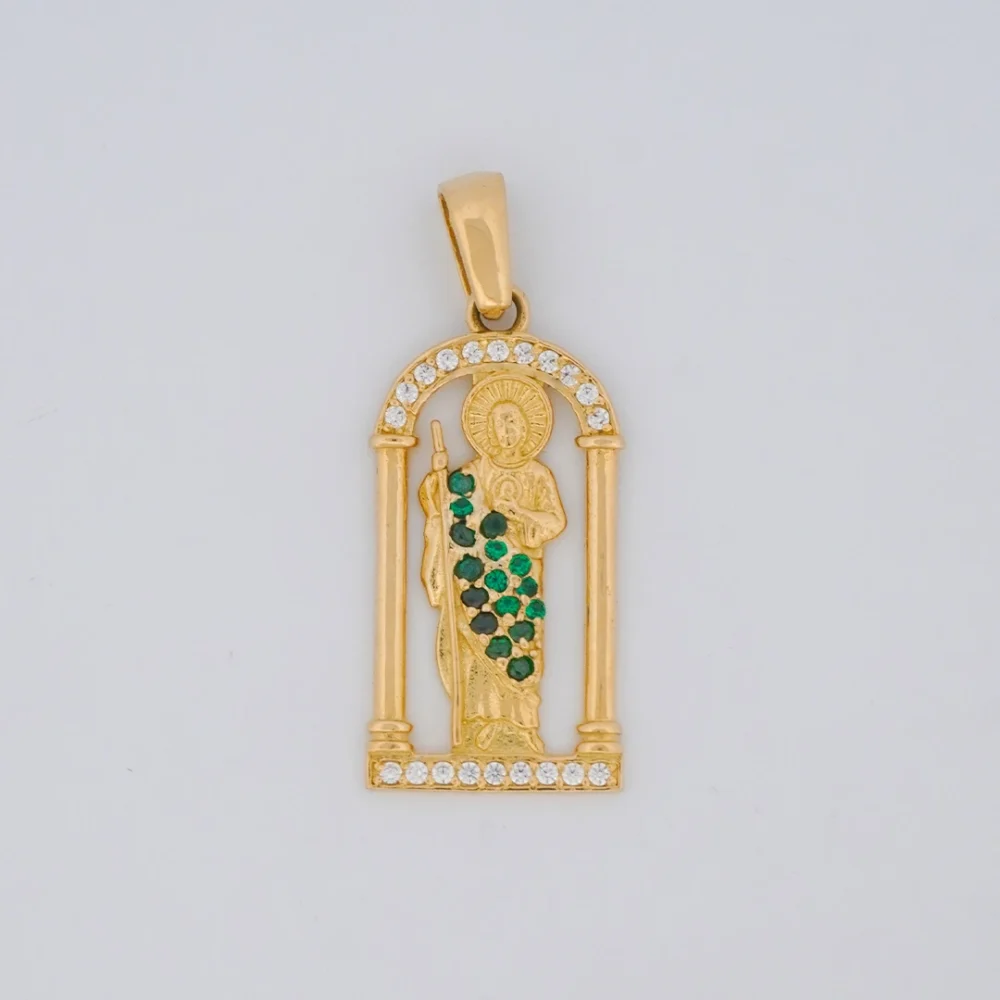 Dije Placa Calada San Judas Oro 18K - Orofino Ecuador