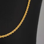 Cadena Tejido Cordón Salomónico Oro 18K - Orofino Ecuador (vista 2)