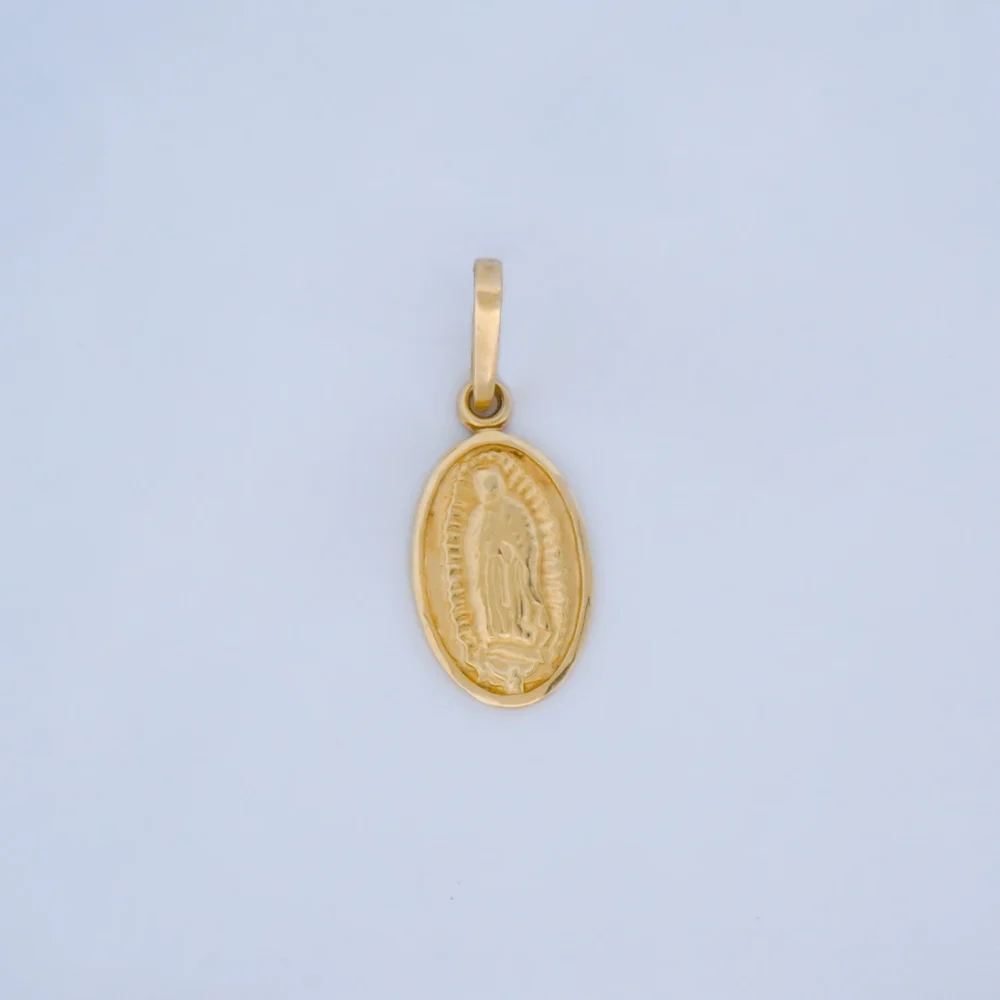 Dije Medalla Virgen De Guadalupe Oro 18K – Modelo 3 - Orofino Ecuador
