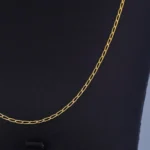 Cadena Tejido Banana Fina Corta Oro 18K - Orofino Ecuador (vista 2)