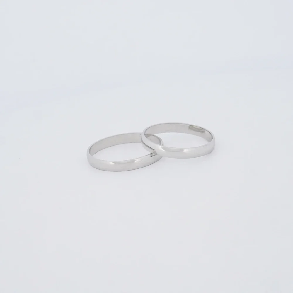 Anillos De Matrimonio En Oro Blanco 18K - Orofino Ecuador