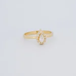 Anillo Solitario Piedra Corazón Oro 18K - Orofino Ecuador