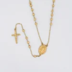 Cadena Tejido Rosario En Oro Amarillo 18K - Orofino Ecuador