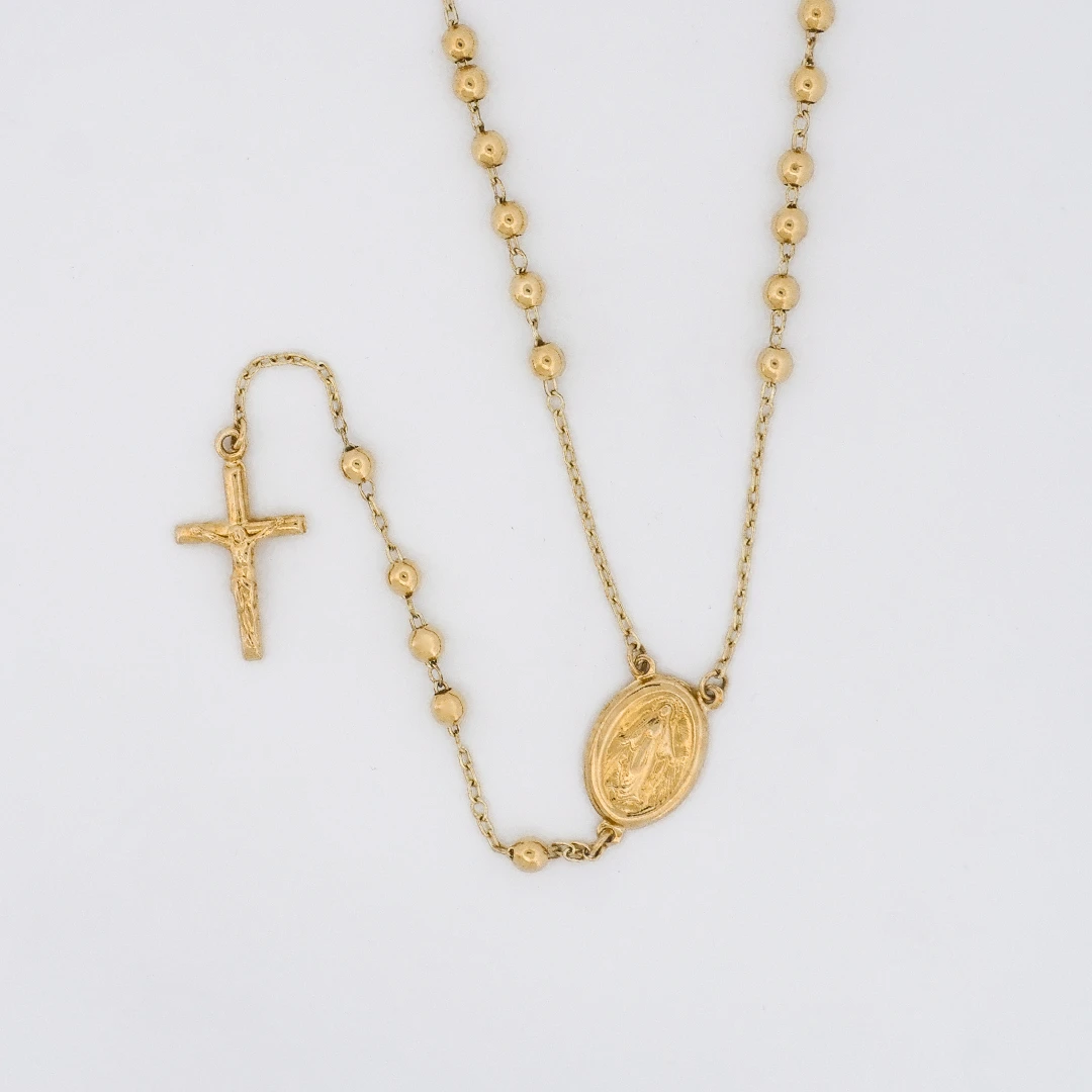 1657617.webp Cadena Tejido Rosario En Oro Amarillo 18K - Orofino Ecuador