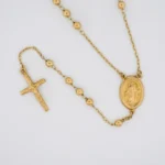 Cadena Tejido Rosario En Oro Amarillo 18K - Orofino Ecuador (vista 2)