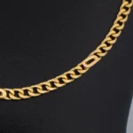 Cadena Tejido Cubana Ojos De Lince Oro 18K - Orofino Ecuador (vista 2)