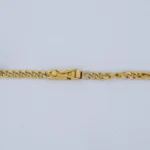 Cadena Tejido Cubana Ojos De Lince Oro 18K - Orofino Ecuador (vista 3)