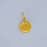 Dije Medalla Virgen Con Piedras Oro 18K - Orofino Ecuador