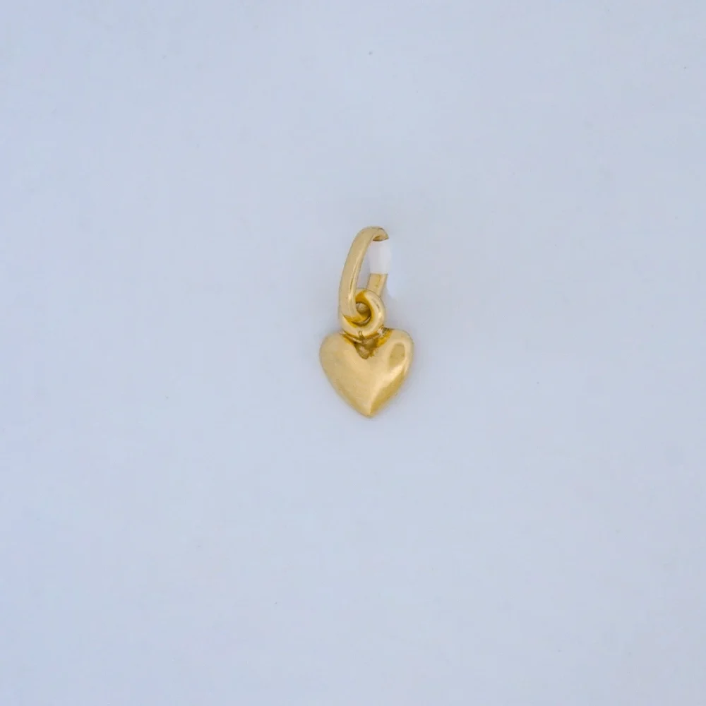 Dije Corazón Liso Oro 18K - Orofino Ecuador