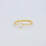 Anillo Solitario Corazón Oro 18K - Orofino Ecuador
