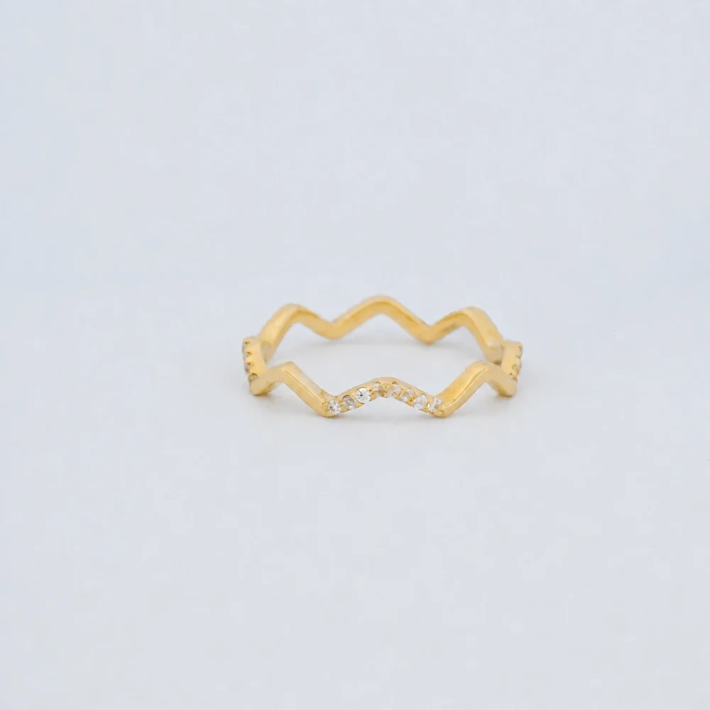 Anillo Para Dama Cursivo Tennis Oro 18K - Orofino Ecuador