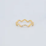 Anillo Para Dama Cursivo Tennis Oro 18K - Orofino Ecuador