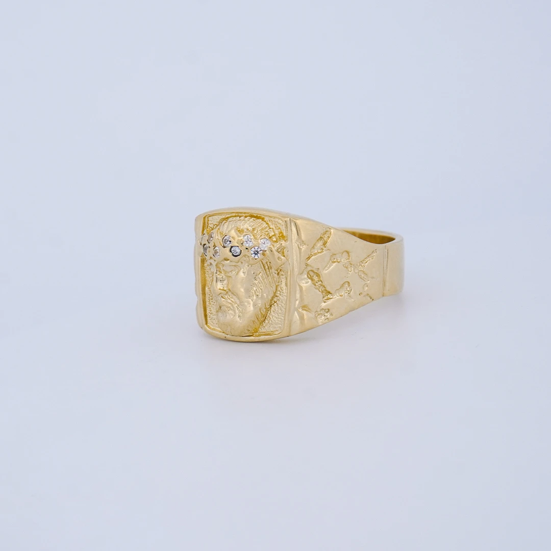 1872622.webp Anillo Rostro Cristo Oro 18K - Orofino Ecuador