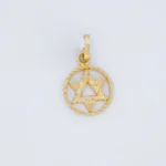 Dije estrella calada con piedras en oro 18K para dama - Orofino Ecuador