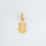 Dije Ancla con Cruz Oro 18K