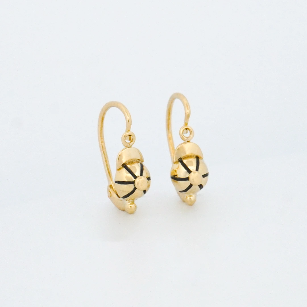 1503498.webp Aretes Zarcillos Gorra Oro 18K - Image 1