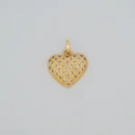 Dije Corazón con Zircones Oro 18K