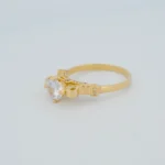 Anillo de Compromiso con Zircones Oro 18K