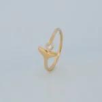 Anillo con Zircón y Cola de Sirena Oro 18K