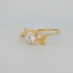 Anillo de Compromiso con Zircones Oro 18K