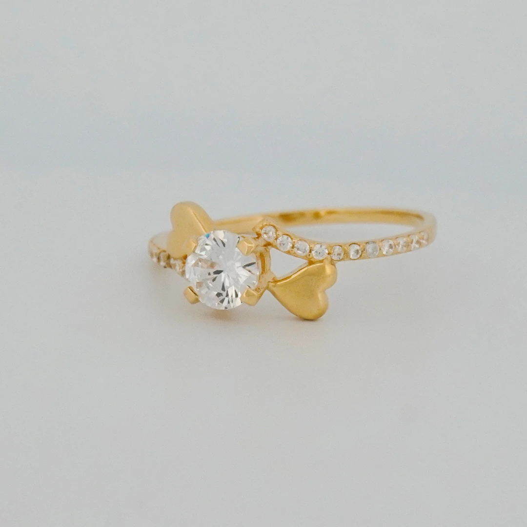 1572435.webp Anillo de Compromiso con Zircones Oro 18K - Image 1