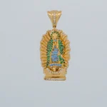 Dije Virgen de Guadalupe con Zircones Oro 18K