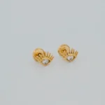 Aretes Ortopédicos Ojo Oro 18K