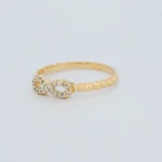 Anillo Infinito con Zircones Oro 18K