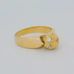 Anillo con Bola de Fuego Oro 18K