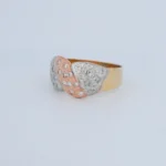 Anillo 3 Oros con Zircones 18K