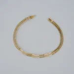 Pulsera Bismarck Alternada Oro 18K