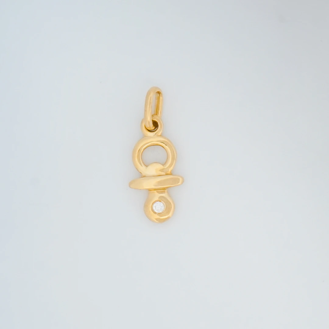 1657696.webp Dije Chupón con Zircón Oro 18K - Image 1