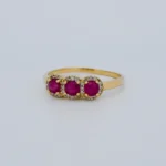 Anillo Piedras Finas Oro 18K