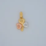 Dije Trébol 3 Oros con Zircón 18K